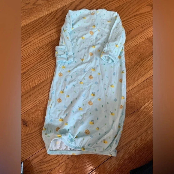 Angel Dear Bamboo Baby Sleeper Gown 0-3 Months Bees Baby Blue - Picture 5 of 5